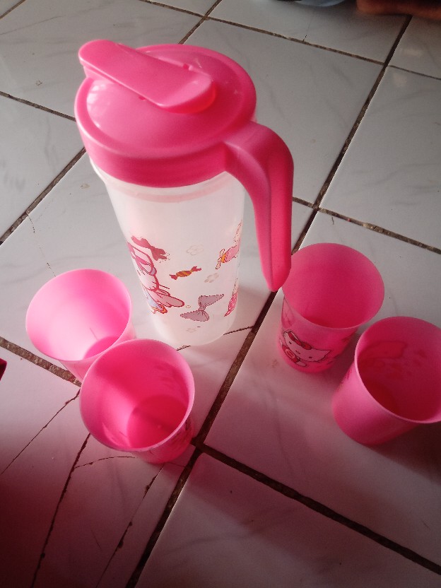 Teko Set Plastik 5 In 1 Karakter