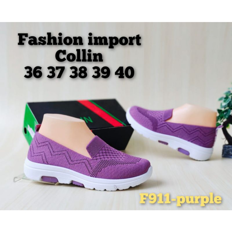 Sepatu Slip On Import Cewek Collin Original
