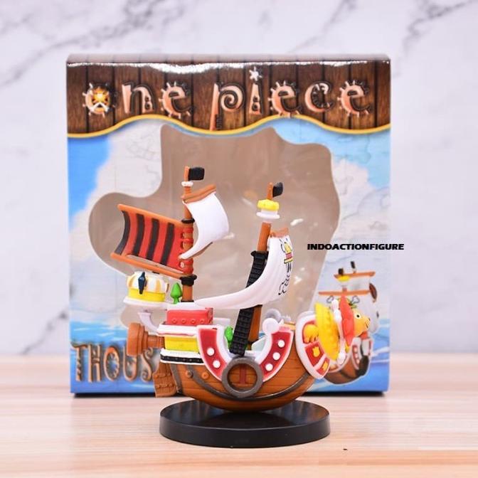 Action figure One Piece Kapal Luffy thousand sunny go mini 10cm pvc