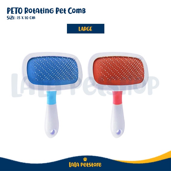 Sisir Bulu Anjing Kucing PETO Rotating Pet Comb ukuran Large
