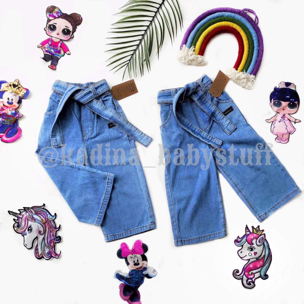 CELANA KULOT JEANS ANAK KARAKTER LED / KULOT ANAK PEREMPUAN LOL/ CELANA KULOT JEANS ANAK 2-12 tahun/