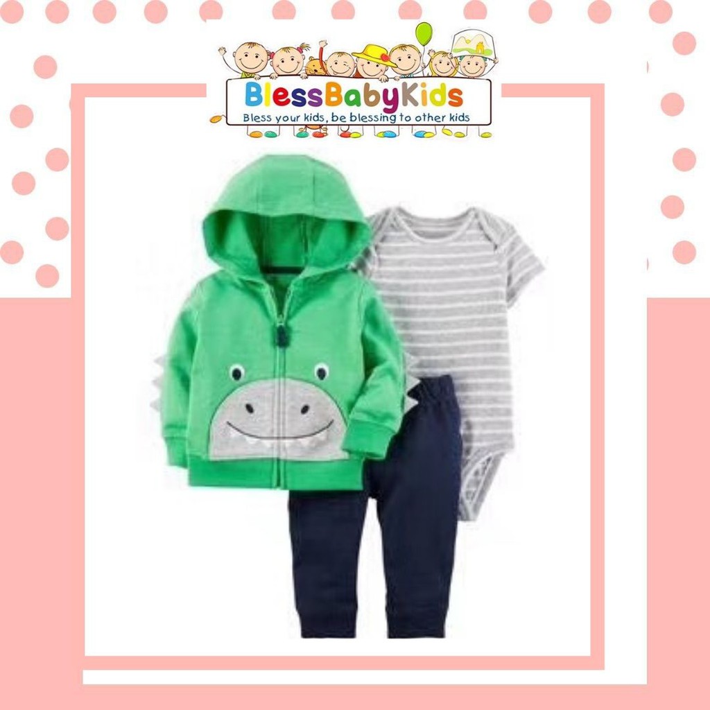 Carters Baby Green 3in1 - Stelan Jumper Jaket Bayi laki-laki import