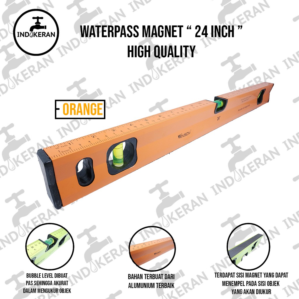 INDOKERAN - Waterpass Magnet - 24 Inch - High Quality