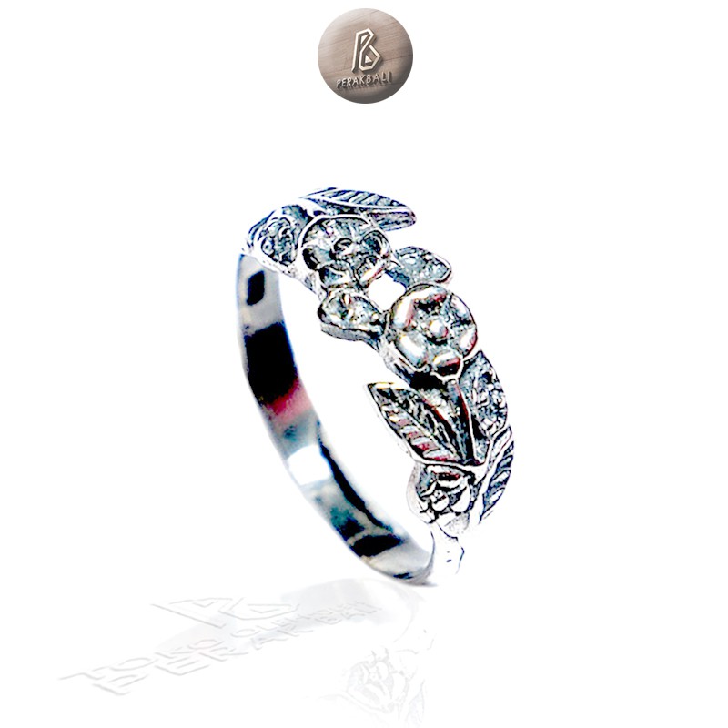 Cincin Perak Bali Silver Ring  925 motif Daun  Bun Shopee 