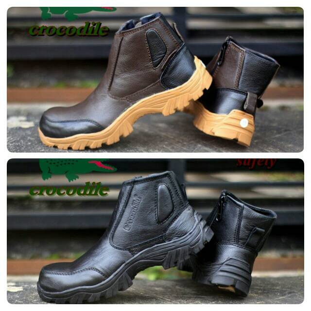 SEPATU BOOTS SAFETY CROCODILE PRIA - KERJA - PROYEK - HIKING - OUTDOOR - LAPANGAN - TOURING - KETS