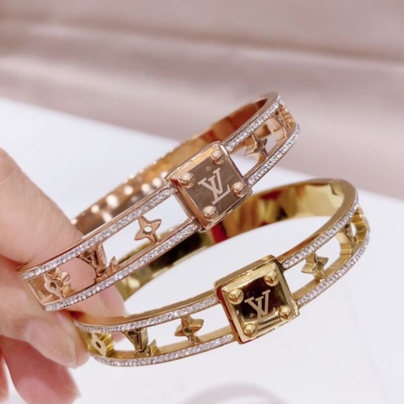 Gelang Titanium asli motif Mk Premium Quality anti karat anti alergi Bracelet Stainless steel bc1729
