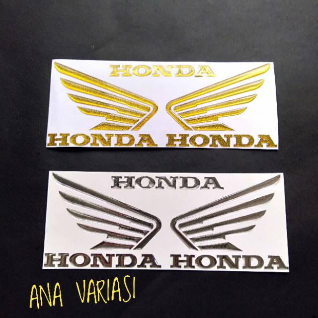 Stiker motor timbul emblem honda sayap emblem honda