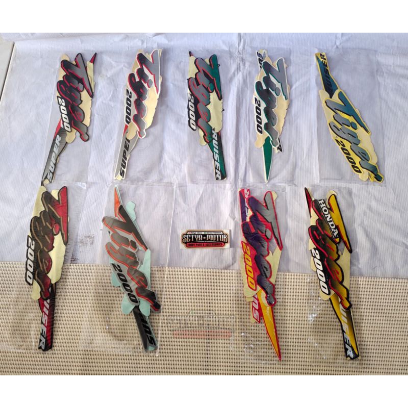 Striping List Strip Honda Tiger Lama Tilas Tiger 2000 Hitam Merah Silver Putih Orange Kuning Hijau 1