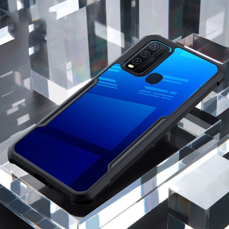 Vivo Y30 Y30i Y50 Clear Case Cover TPU Hybrid Anti Shockproof