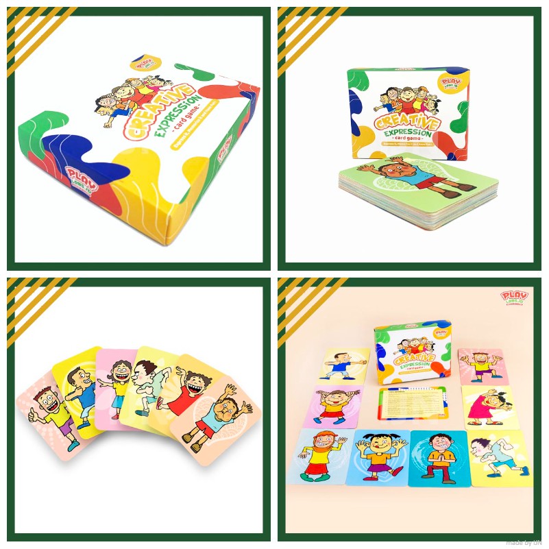 [BISA COD] Flashcard kartu pintar anak |edukasi anak Playlabs Creative Expression Card Game