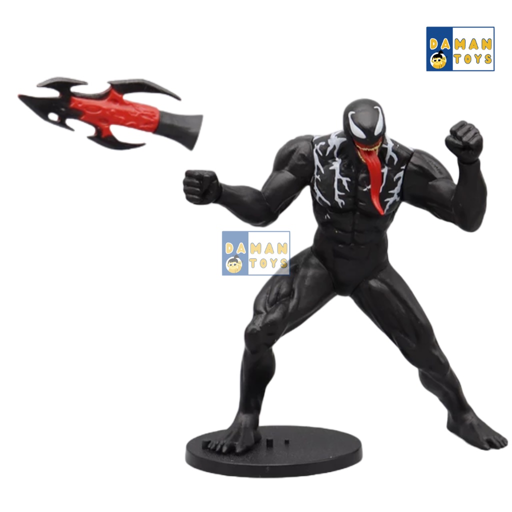 Mainan Figure Marvel Venom vs Carnage Figur Set 4 Pajangan Koleksi Patung