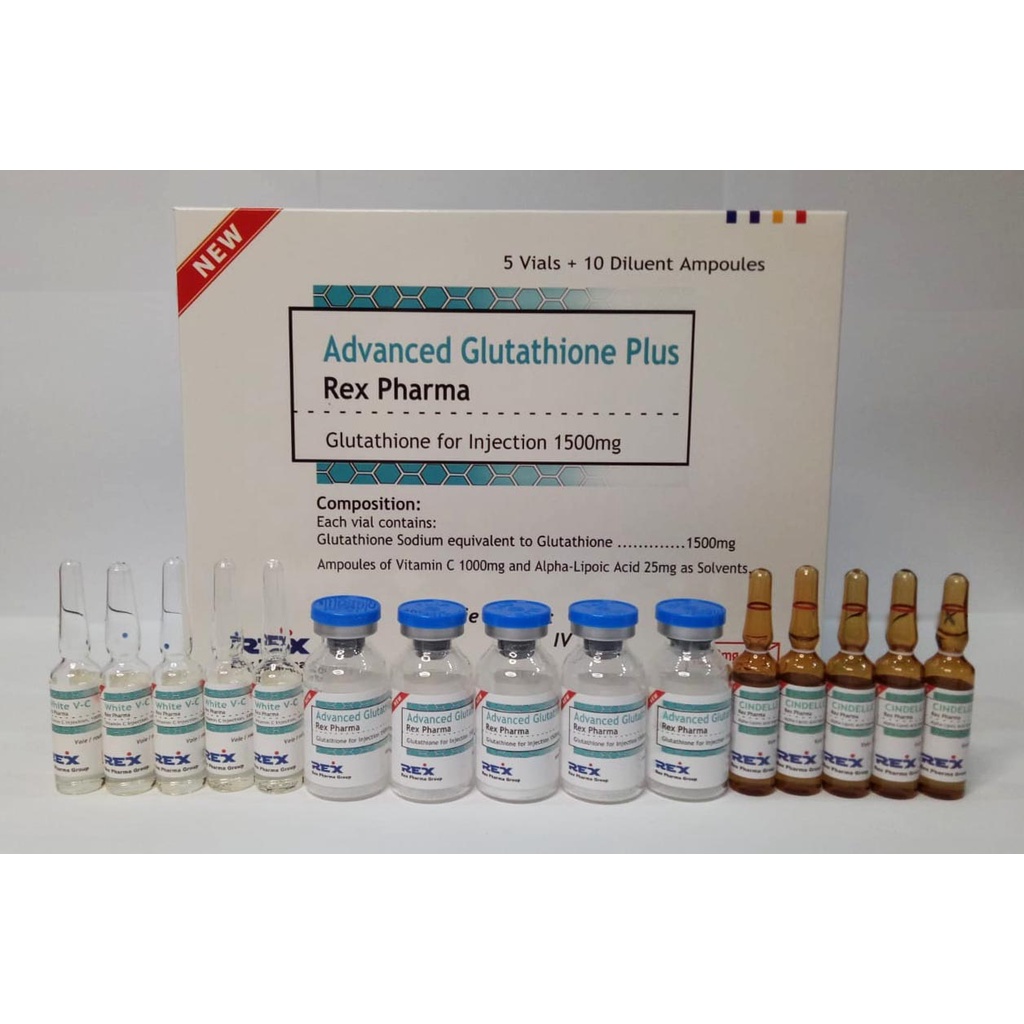 Bestbuy0404 Glutathione 1500Mg Injection Plus Vitamin C 1000Mg Dan Alpha Lipoic Acid Rex Pharma