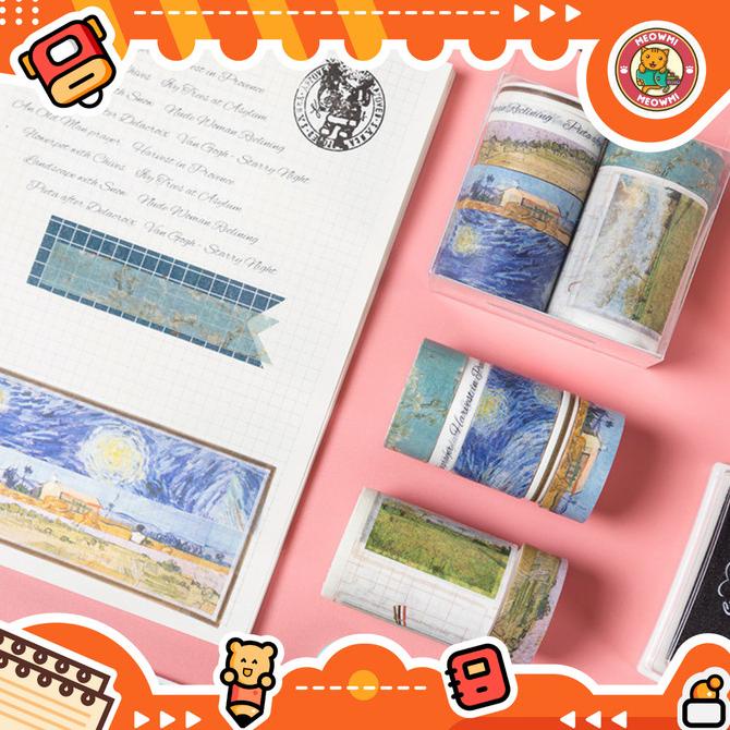 

;&;&;&;&] Washi Tape Set 7 in 1 Box Deco Sticker Masking Tape DT0014