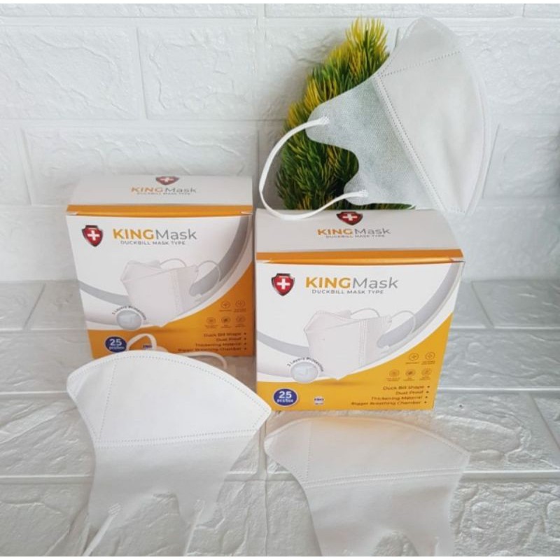 Masker duckbill garis isi 25 pcs king mask