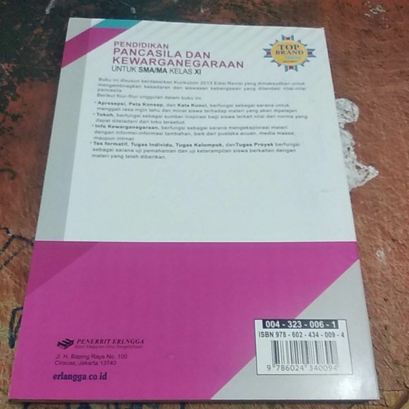 buku pendidikan Pancasila dan kewarganegaraan (PPKn) SMA/MA kelas 2-11 penerbit Erlangga-1
