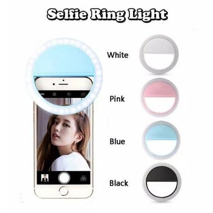 Ring Selfie LED Lampu Selfie Bulat Untuk Kamera HP Mikro USB Ring Bulat / Ring Light Selfie LED / Lampu selfie Bulat untuk kamera camera hp Flash charm eyes