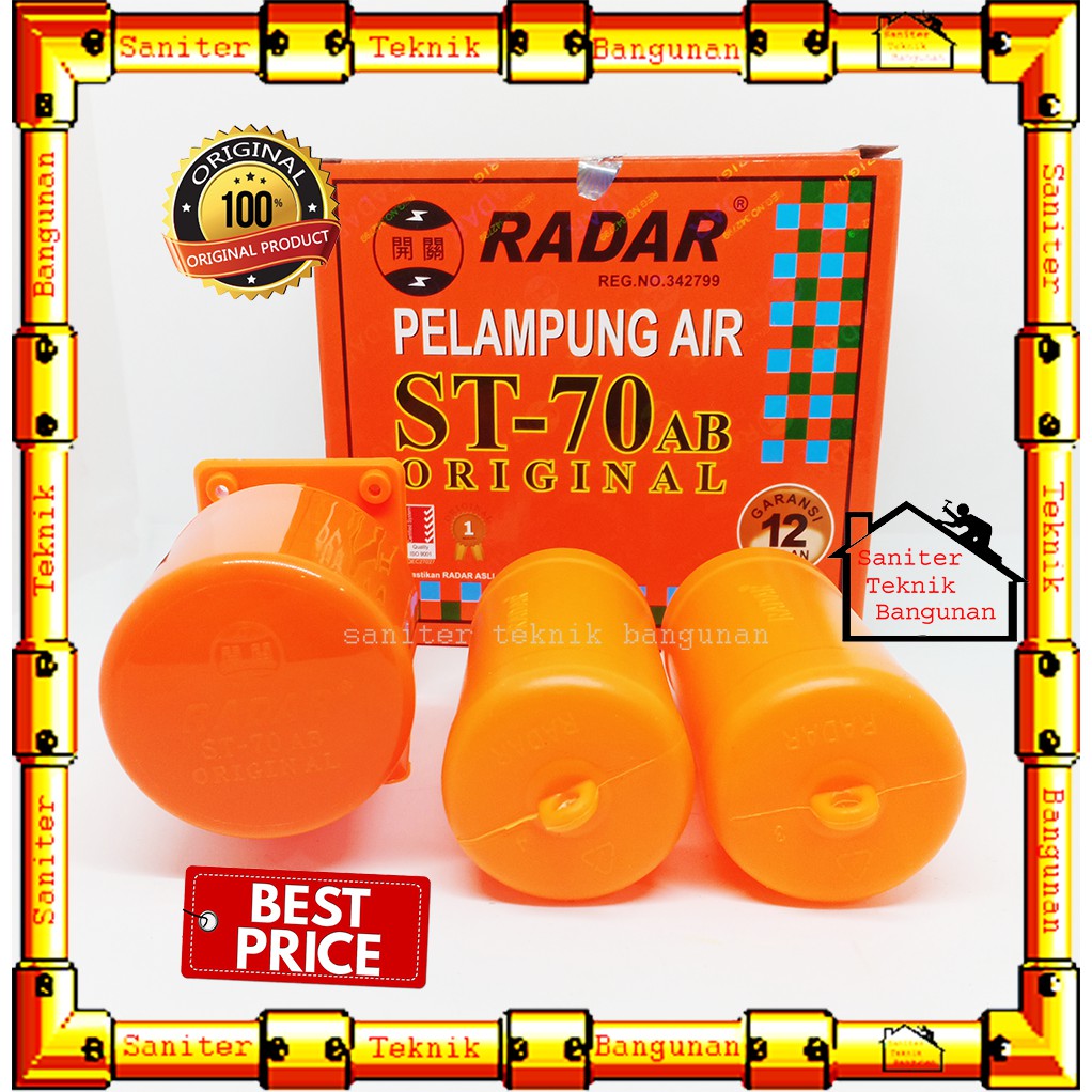 Pelampung Air Toren Otomatis RADAR  Orange ST-70AB