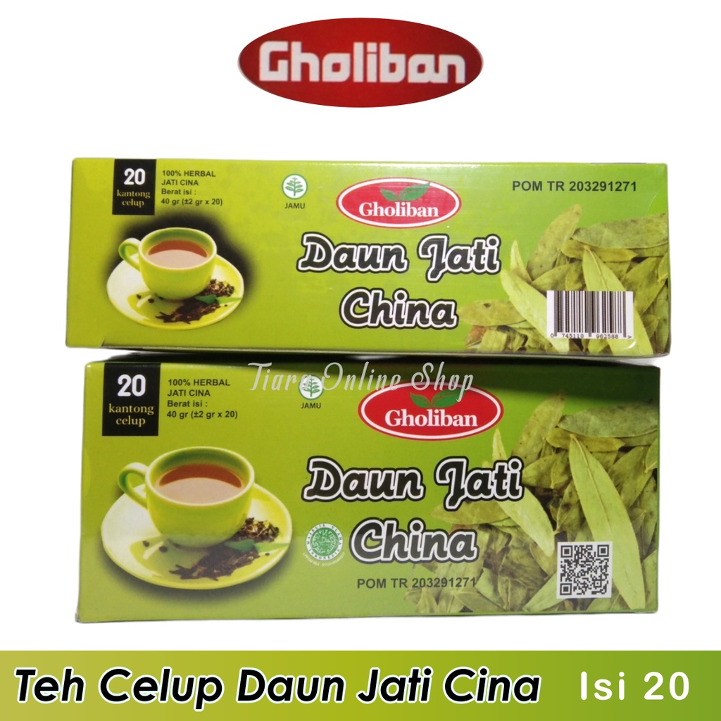 Gholiban Teh Daun Jati China Isi 20 Kantong