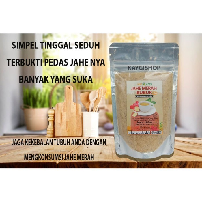 

TRADISIONALMINUMAN- JAHE MERAH SIAP SEDUH 100 GRAM -MINUMAN-TRADISIONAL.