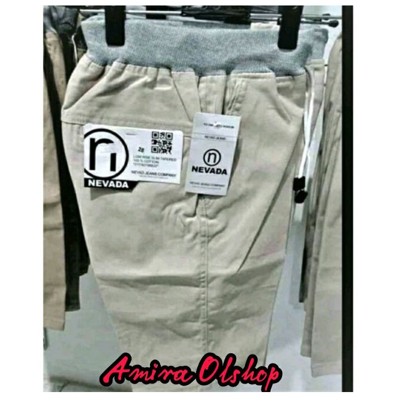 Celana Pendek Pria Nevada Karet Cotton Premium Chinos Pendek Size Jumbo Siz 28-44