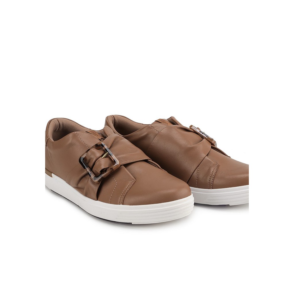 Sepatu Slip On Obermain Wanita Terbaru Original O-sammi Brown