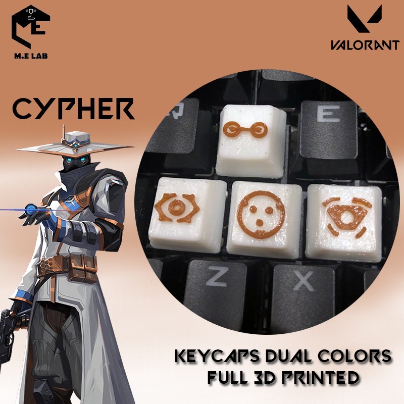 Valorant Keycaps Cypher Dual Color Set