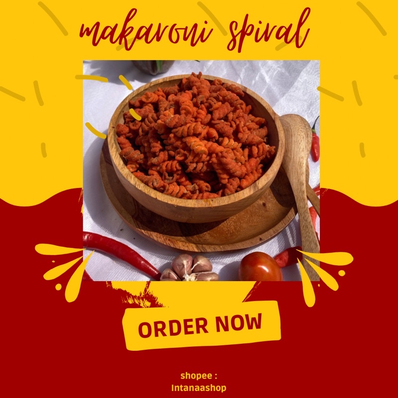 

MAKARONI SPIRAL Pedas gurih renyah 100 gram