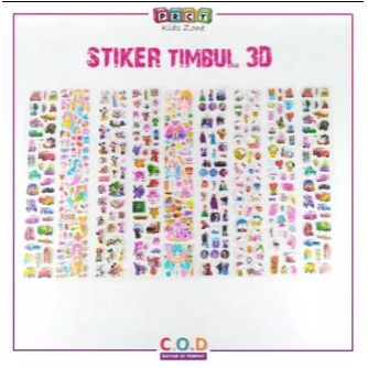 Stiker Anak 3D timbul Mainan Anak Gambar Tempel Anak Stiker Anak Karakter Murah Souvenir