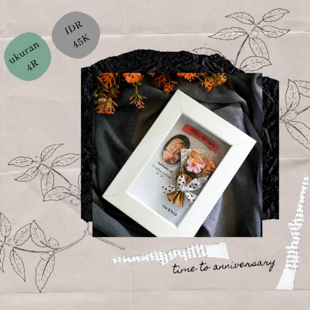 Frame 3D custom/ kado ulang tahun/ kado anniversary/ kado frame/ kado custom/ scrapbook