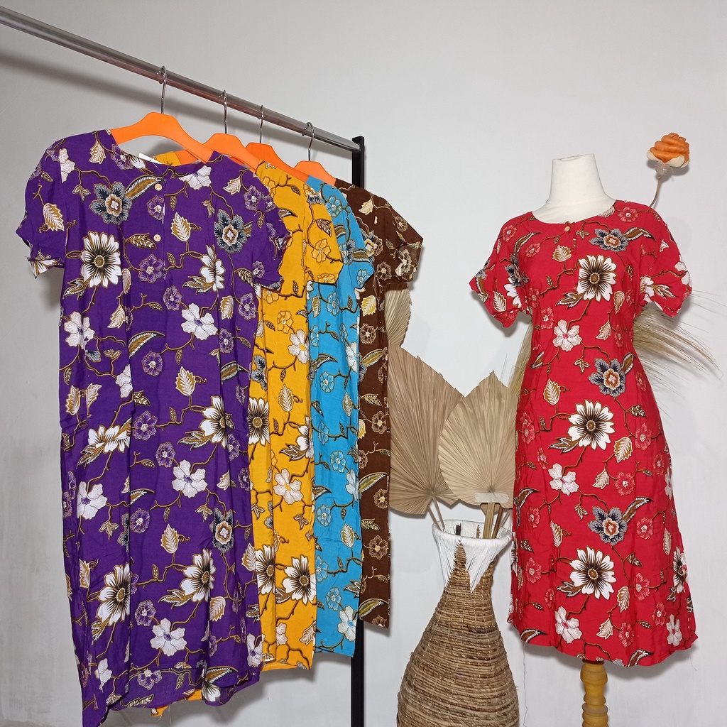 Daster AK Ibu - 02 / Daster Kekinian / Dress Rayon Cantik Ibu Santai
