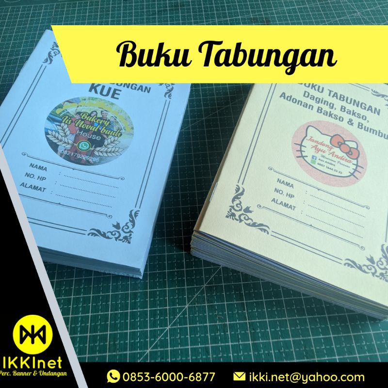 

Buku Tabungan Lebaran, tabungan kue, tabungan perabot, daging, dll