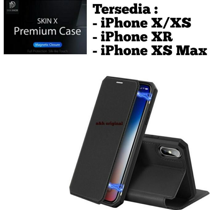 Lucu Case Iphone X Xs | Xr | Xs Max - Skin X Series Dux Ducis Premium Flip - Iphone Xr, Hitam