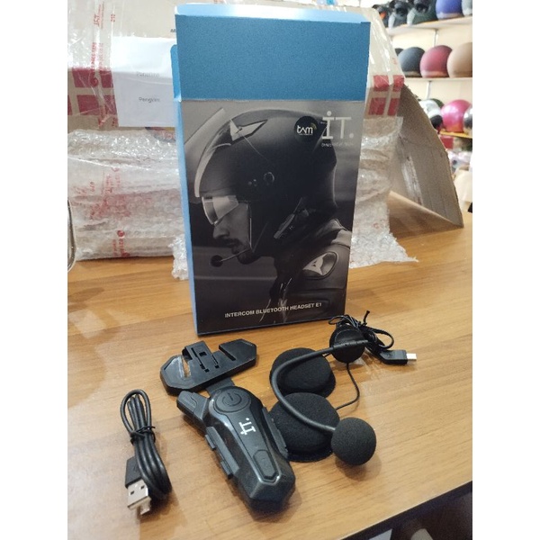 Intercom helm murah Bluetooth Helm IT E1 GARANSI 15 BULAN TAM