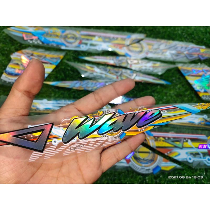 STRIPING TRANSPARAN SUPRA WAVE 125 HOLOGRAM