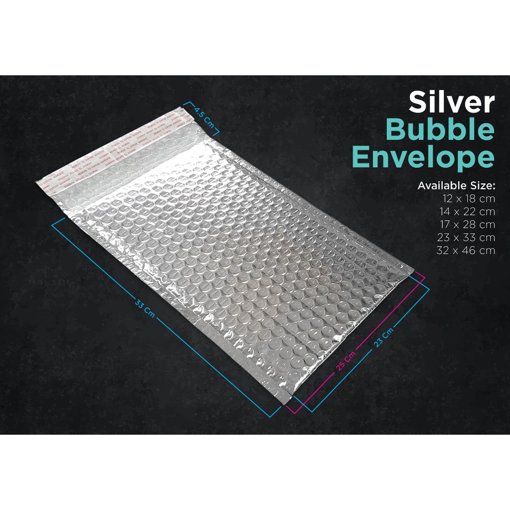 

Amplop Bubble 23 x 33 cm Silver Foil (isi 25 lbr)