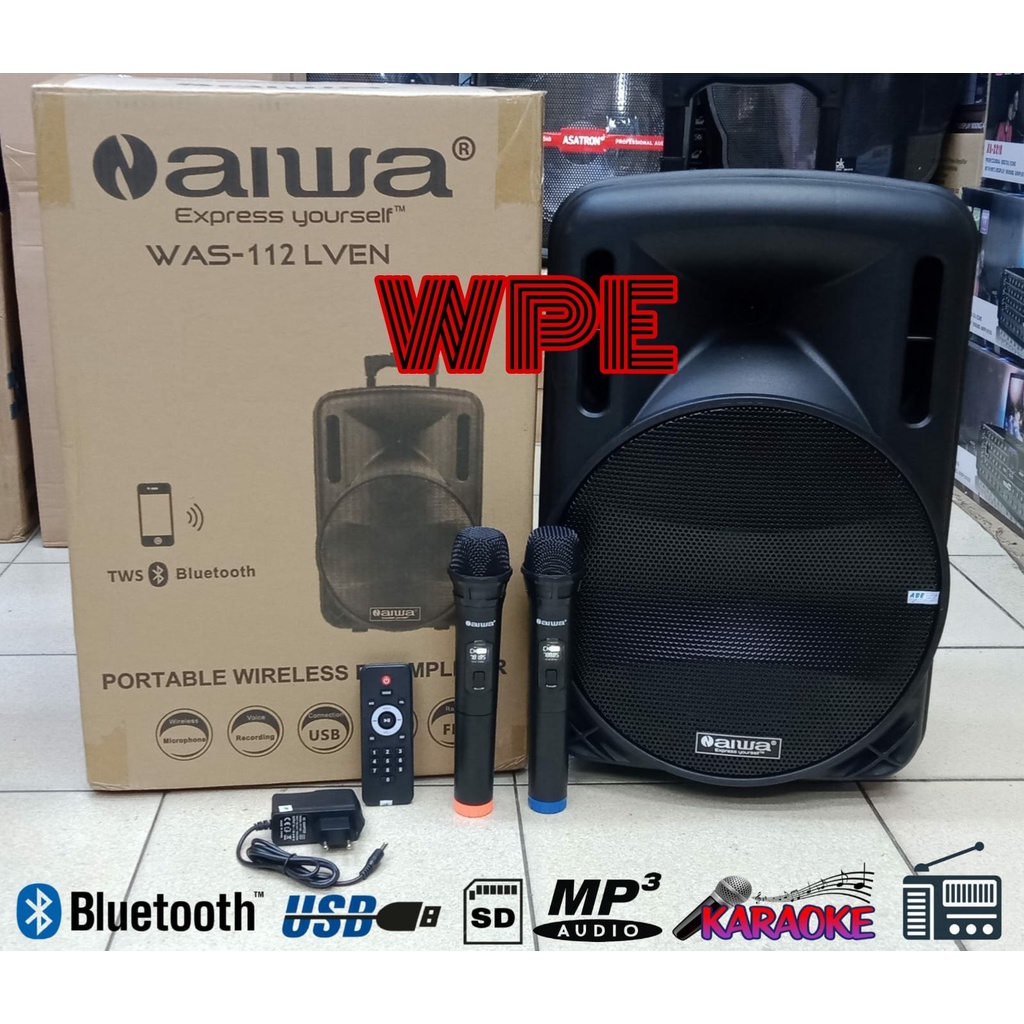 speaker portable n-aiwa 112 lven / n-aiwa 112lven 12inch