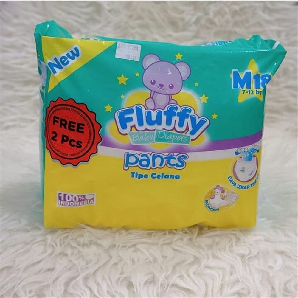 Fluffy Pants M18/Popok Baby/Popok Sekali Pakai