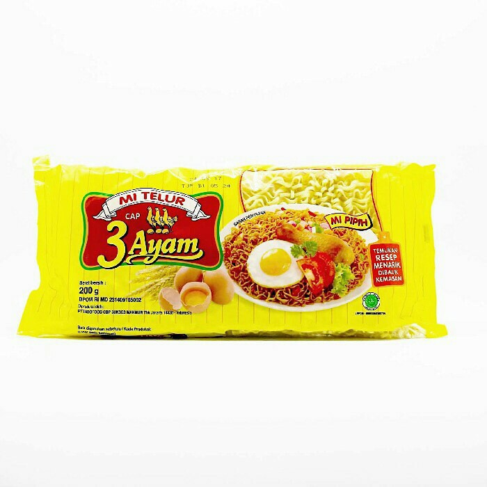 

MIE TELUR CAP 3 AYAM KUNING 200gr