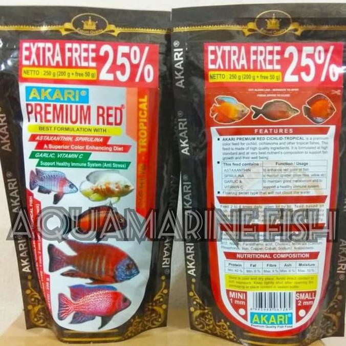 

Akari Premium Red Cichlid Chiclid - Tropical 250gr makanan ikan pakan