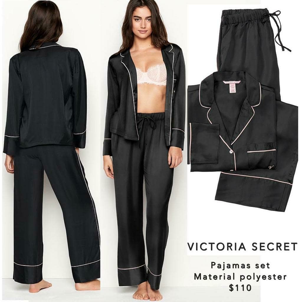 ORI - Victoria's Secret Satin Long Pajamas Set - VS Piyama Panjang