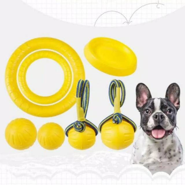 Mainan Anjing &quot;TUG OF WAR YELLOW&quot; Dog Cotton Ball Toys