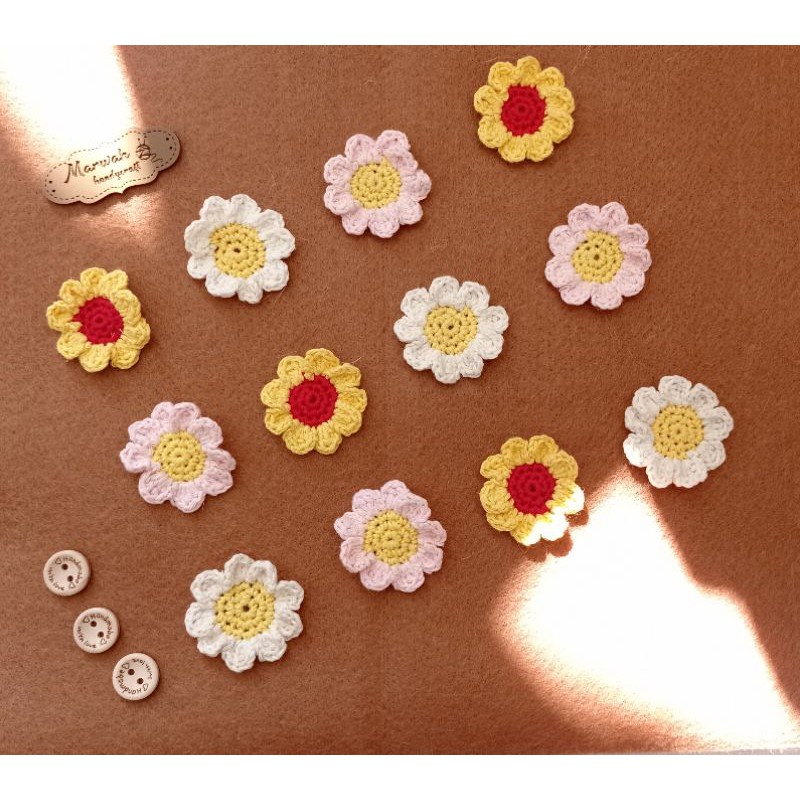 Bros Rajut Bunga Daisy Aplikasi Bunga Daisy