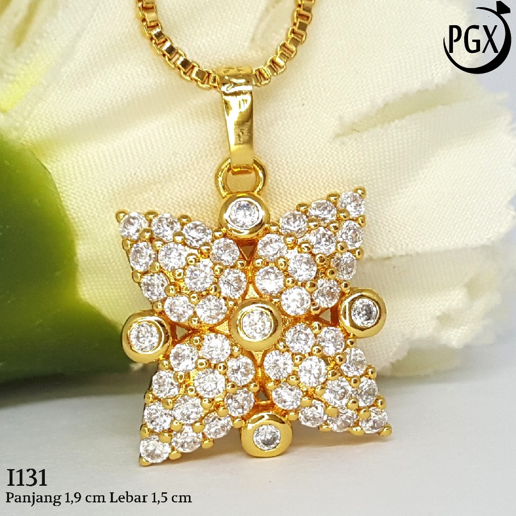 PGX Liontin Kalung Xuping Wanita Perhiasan Lapis Emas Aksesoris Fashion - I131