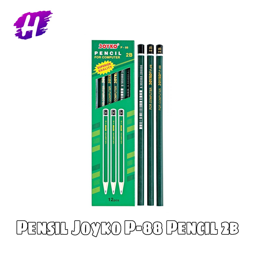 

12 Pcs PENSIL KOMPUTER 2B JOYKO P-88