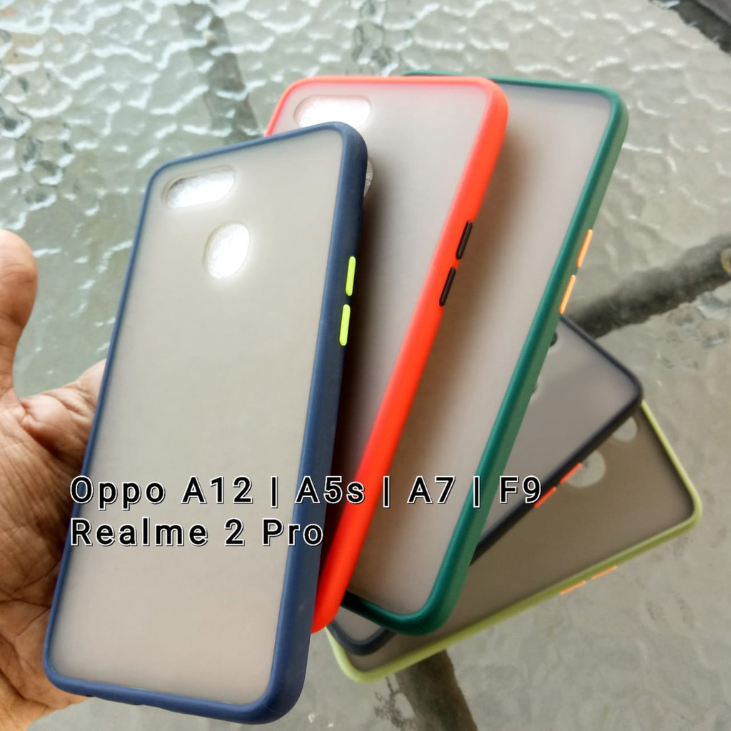 Bumper Case Dove Oppo A12 A5s A7 F9 Fuze Akrilik Macaron Matte Frosted Hits 2020
