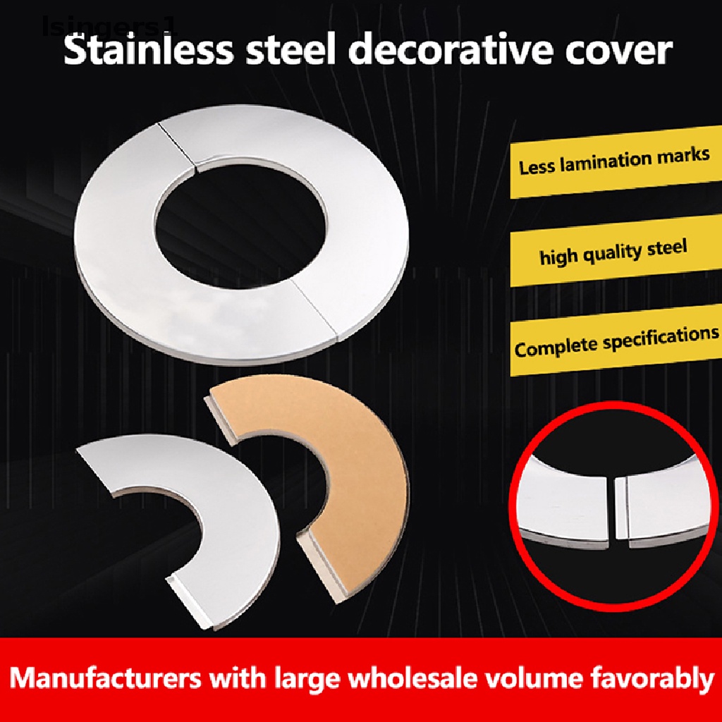 (lsingers1) Cover Pipa Air Gantung Dinding Bahan Stainless Steel