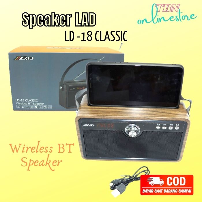 Speaker Multimedia Bluetooth LAD LD 18 Classic Loudspeaker Bluetoot Wireless