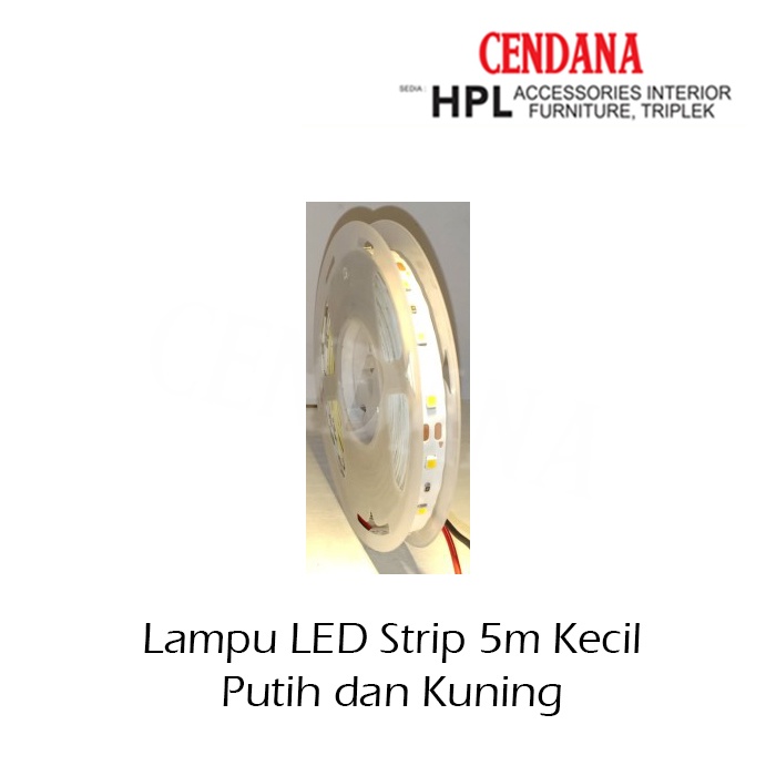 Lampu LED Strip 5 meter kecil Putih dan Kuning
