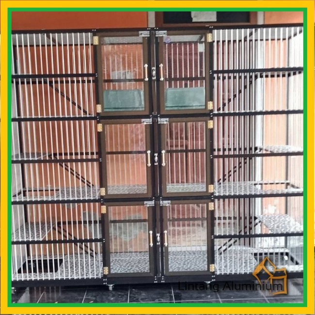 Kandang Kucing Aluminium/3TINGKAT 6kamar''Istimewa
