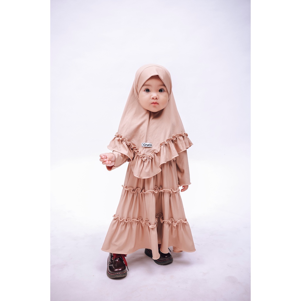 CruCil Factory Baju Gamis Susun Rample (0m-2y)